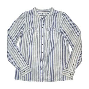 Madewell Button-Down Striped Cotton Top XS